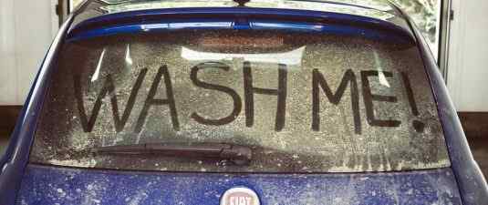 “Wash Me” Writings on a Car